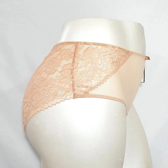 3X Ava & Viv Plus Size Semi Sheer Lace Hipster Honey Beige New with Tags - Picture 2 of 6